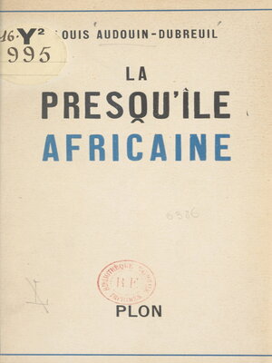 cover image of La presqu'île africaine